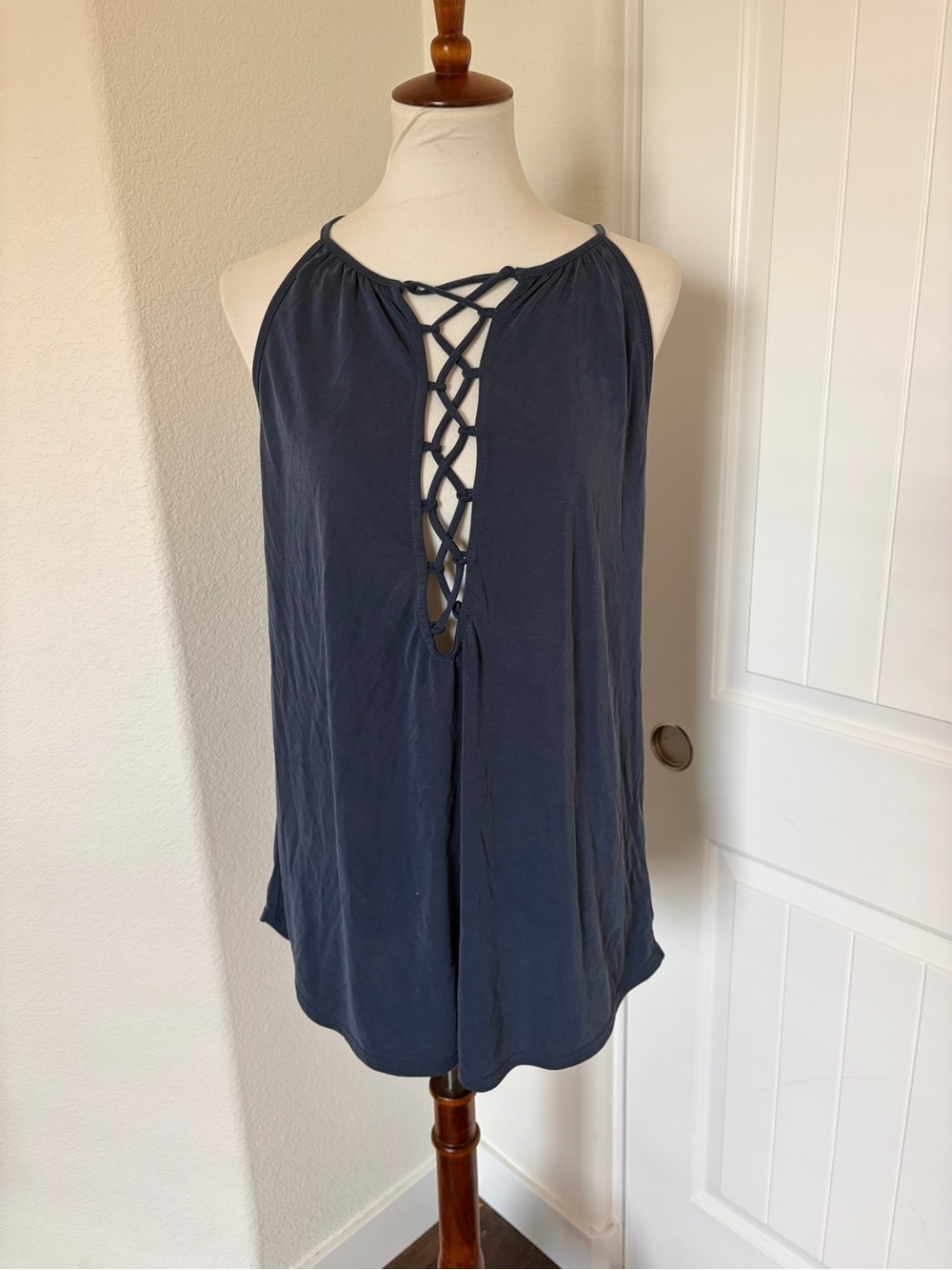BKE Navy Lace-Up Top or Dress